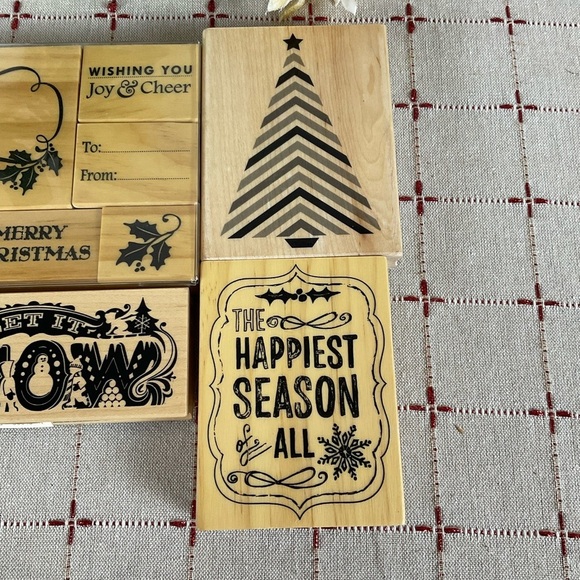 Christmas Themed Rubber Crafting Stamps Inkadinkado Hero Arts + more New - Picture 3 of 4